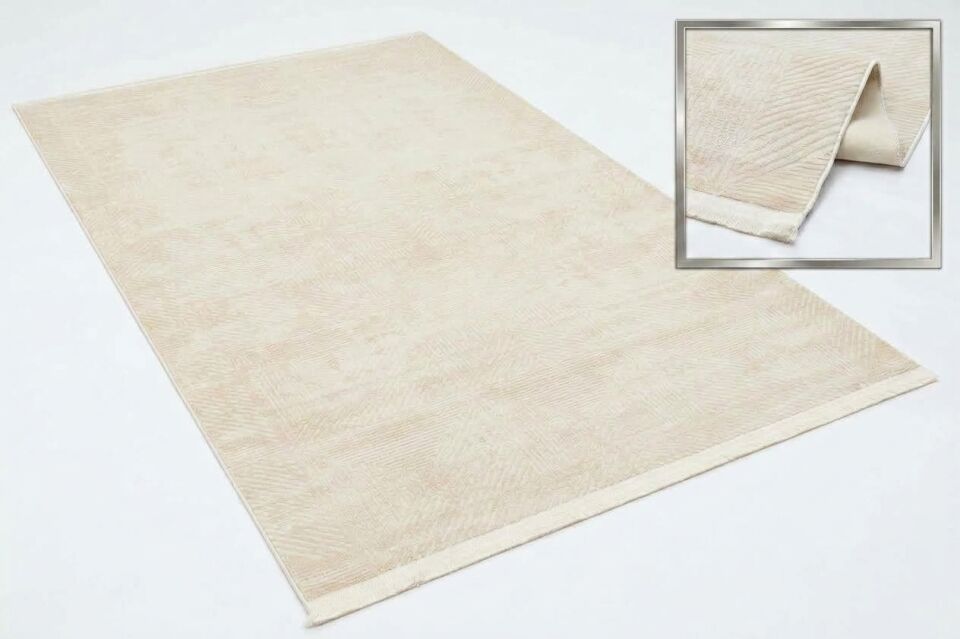 Decoser Diamond Plus 9027 Krem Geometrik Çizgili Modern Salon Halısı