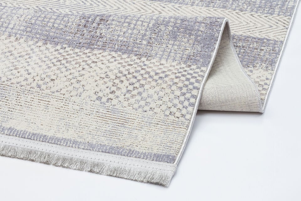 Decoser Diamond Plus 9031 Gri Çizgili Modern Salon Halısı