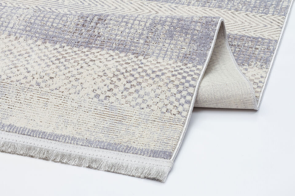 Decoser Diamond Plus 9031 Gri Çizgili Modern Salon Halısı