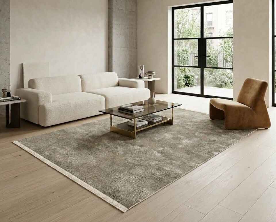 Decoser Diamond Plus 9073 Vizon Modern Salon ve Yaşam Alanı Halısı
