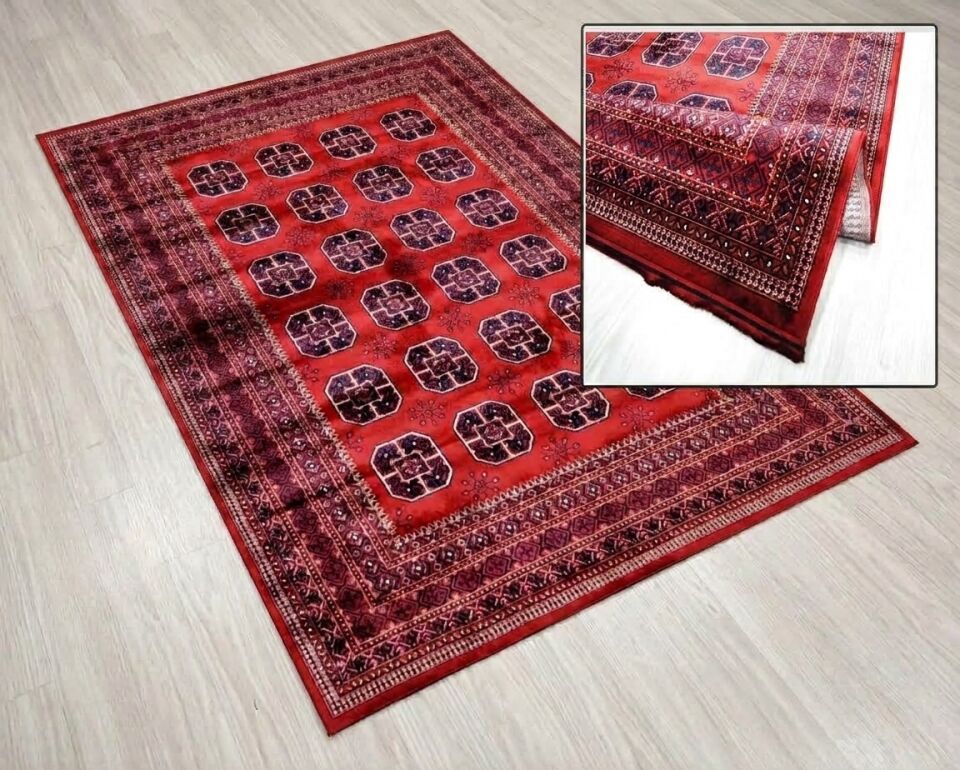 Decoser Afgan 832 Otantik Kırmızı Saçaklı Salon Halısı