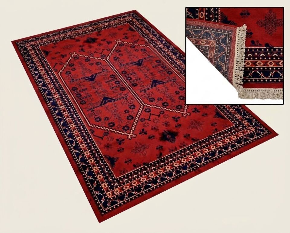 Decoser Afgan 833 Geometrik Madalyon Desenli Salon Halısı