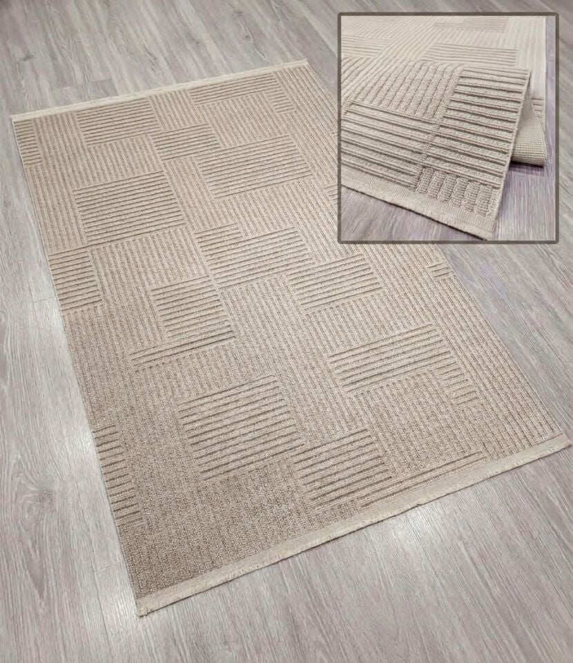 Decoser 732 Vizon Modern Çizgili Dokulu Halı & Yolluk