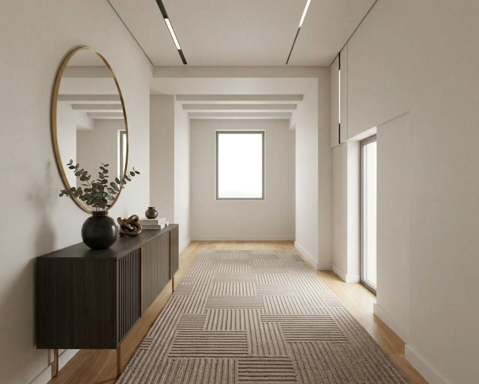 Decoser 732 Vizon Modern Çizgili Dokulu Halı & Yolluk