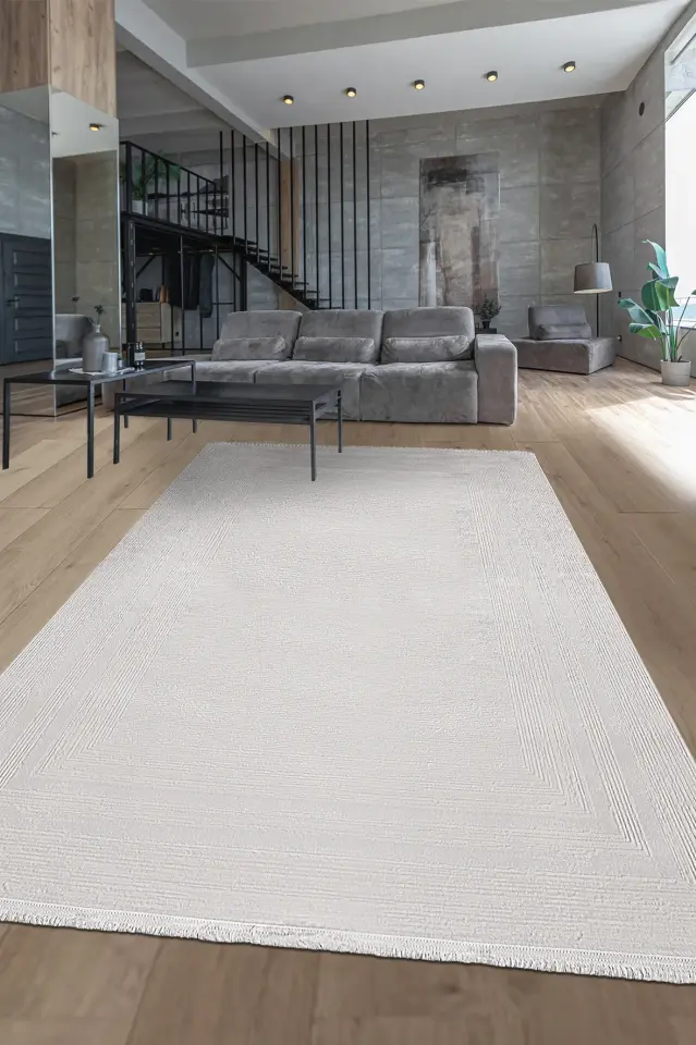 LİSA -Ekru -Oturma Odası,Salon- Robot Süpürgeye Uyumlu -Kolay Temizlenebilir