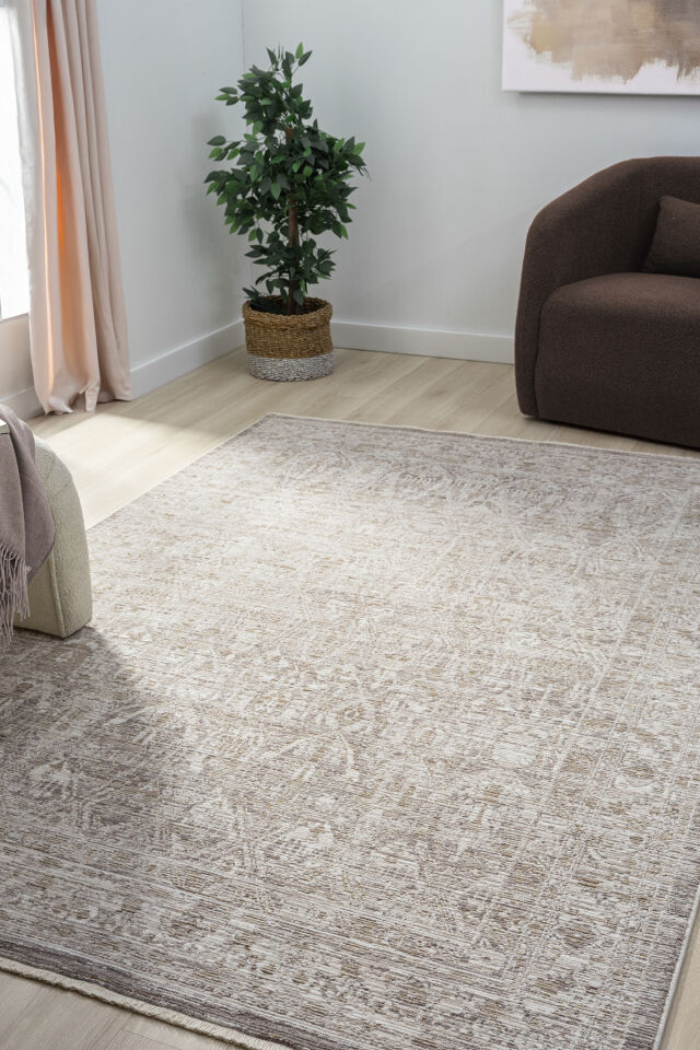 Seyran Halı Peru 10200 Bej | Modern & Vintage Dokuma Salon Halısı