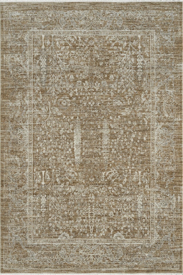 Seyran Halı Peru 10202 Yeşil | Haki & Zeytin Yeşili Vintage Salon Halısı