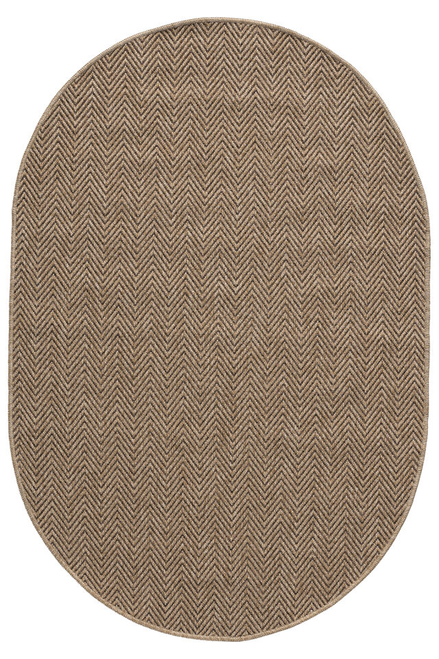 Seyran Halı India 671 Kahve Balıksırtı Oval Halı | Muse Carpet