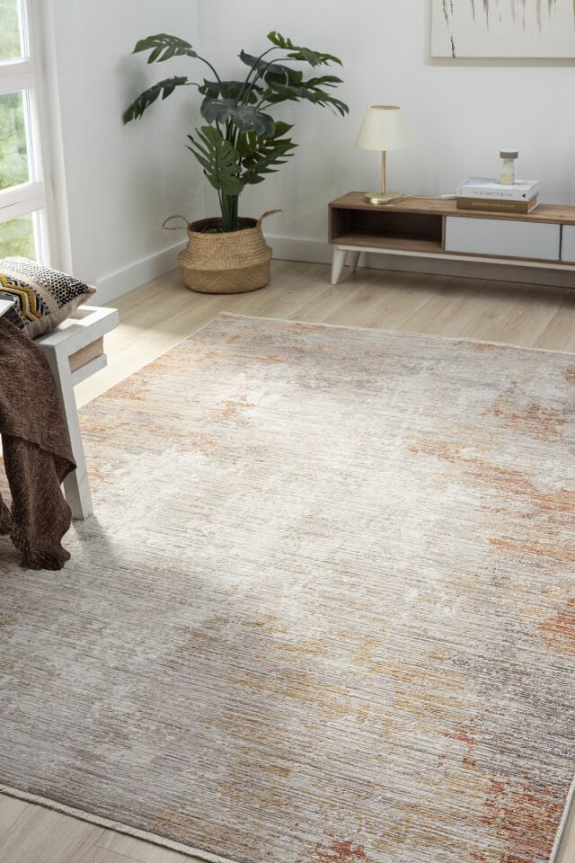 Seyran Halı Peru 10206 Terra | Kiremit & Toprak Tonlu Modern Dokuma Salon Halısı