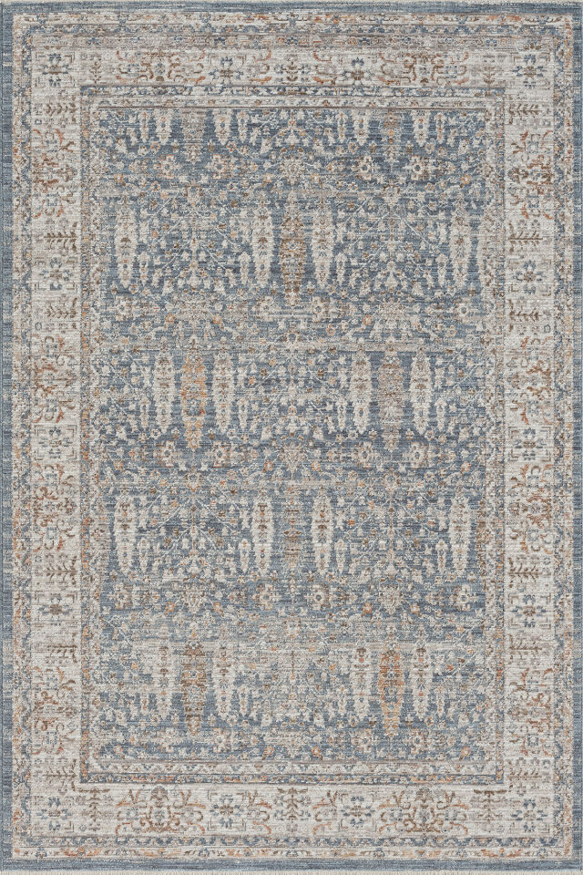 Seyran Halı Peru 10207 Mavi | Vintage Eskitme Dokuma Salon Halısı