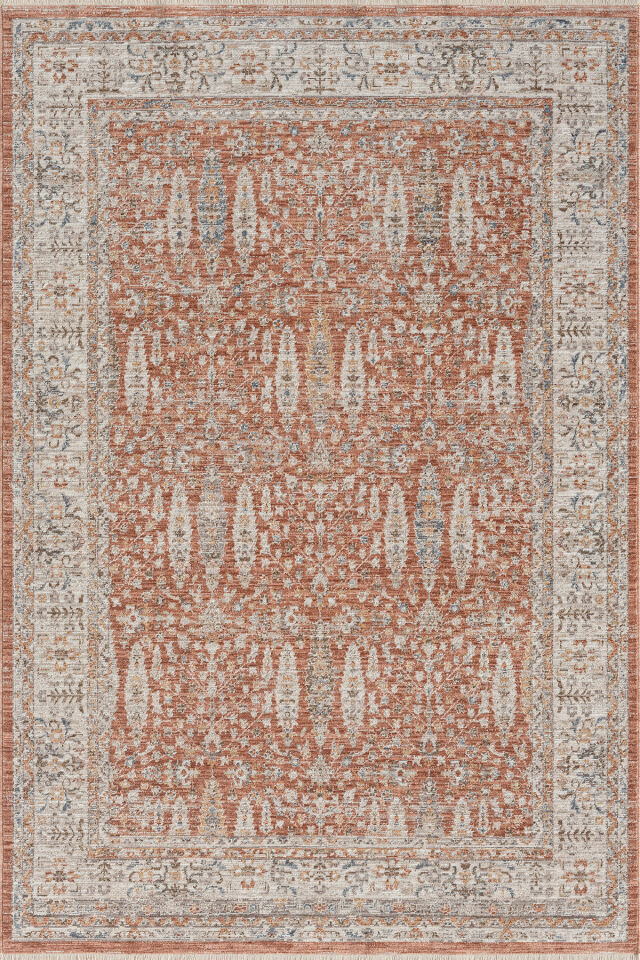 Seyran Halı Peru 10207 Terra | Kiremit Eskitme Vintage Salon Halısı