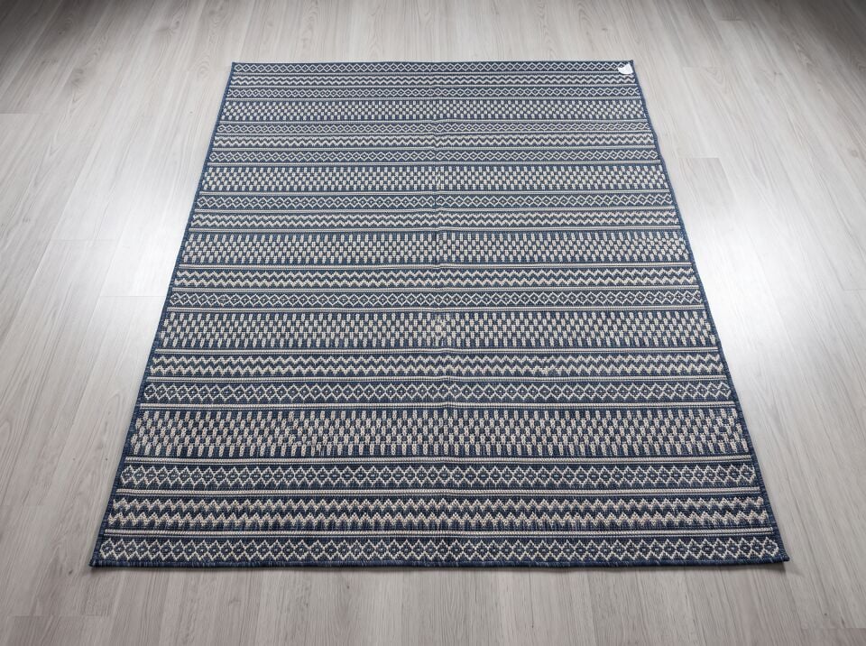 Muse Carpet Muse Carpet Lacivert - Bej Modern Dokuma Halı