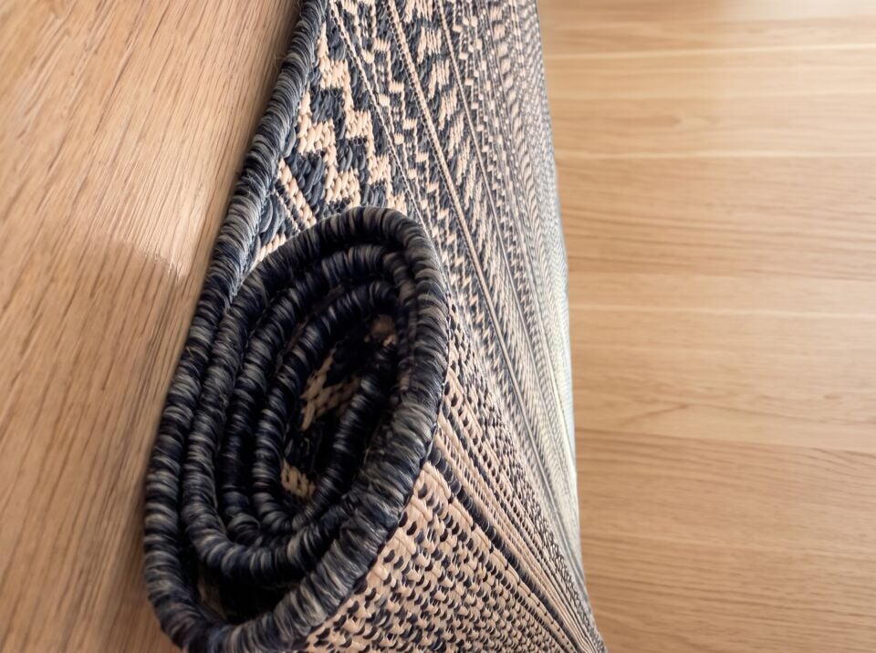 Muse Carpet Muse Carpet Lacivert - Bej Modern Dokuma Halı
