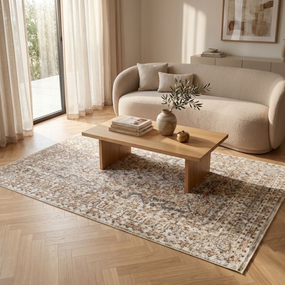 Decoser Paris 451 Krem Bej Halı | Vintage Şıklık