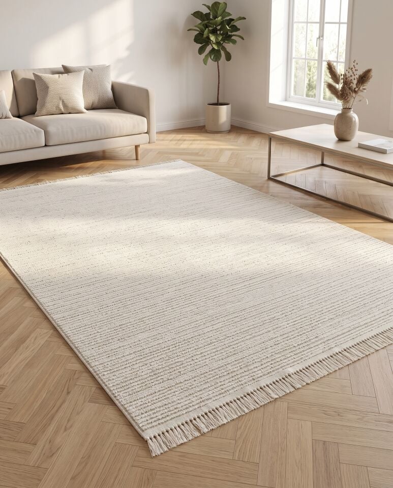 Decoser Soho 740 Krem Halı | Modern & Düz Dokuma