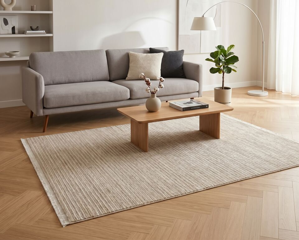 Decoser Soho 742 Vizon Modern Çizgili Halı